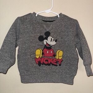 Disney Gray Sweatshirt with Mickey Mouse Design Vintage Vibes 18 months